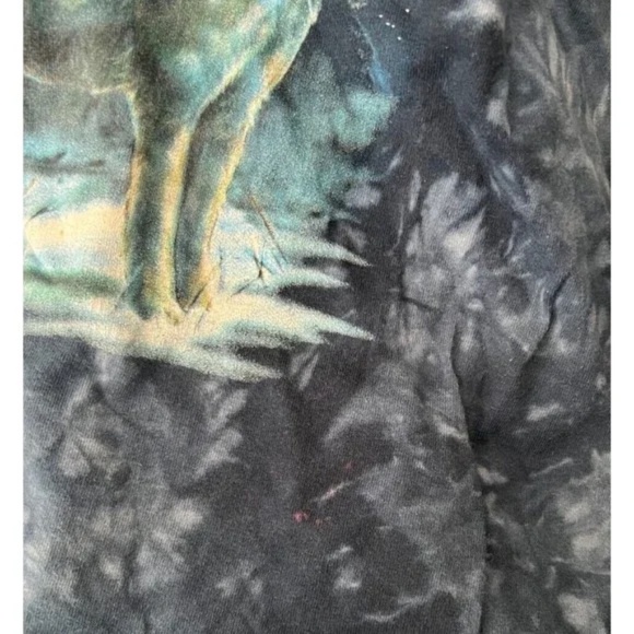 Mountain Wolf Family Howling Bark at Moon Wolves Y2K Tie Dye Shirt Adult XXL - Picture 5 of 5